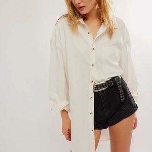 Free People oversized button up shirt